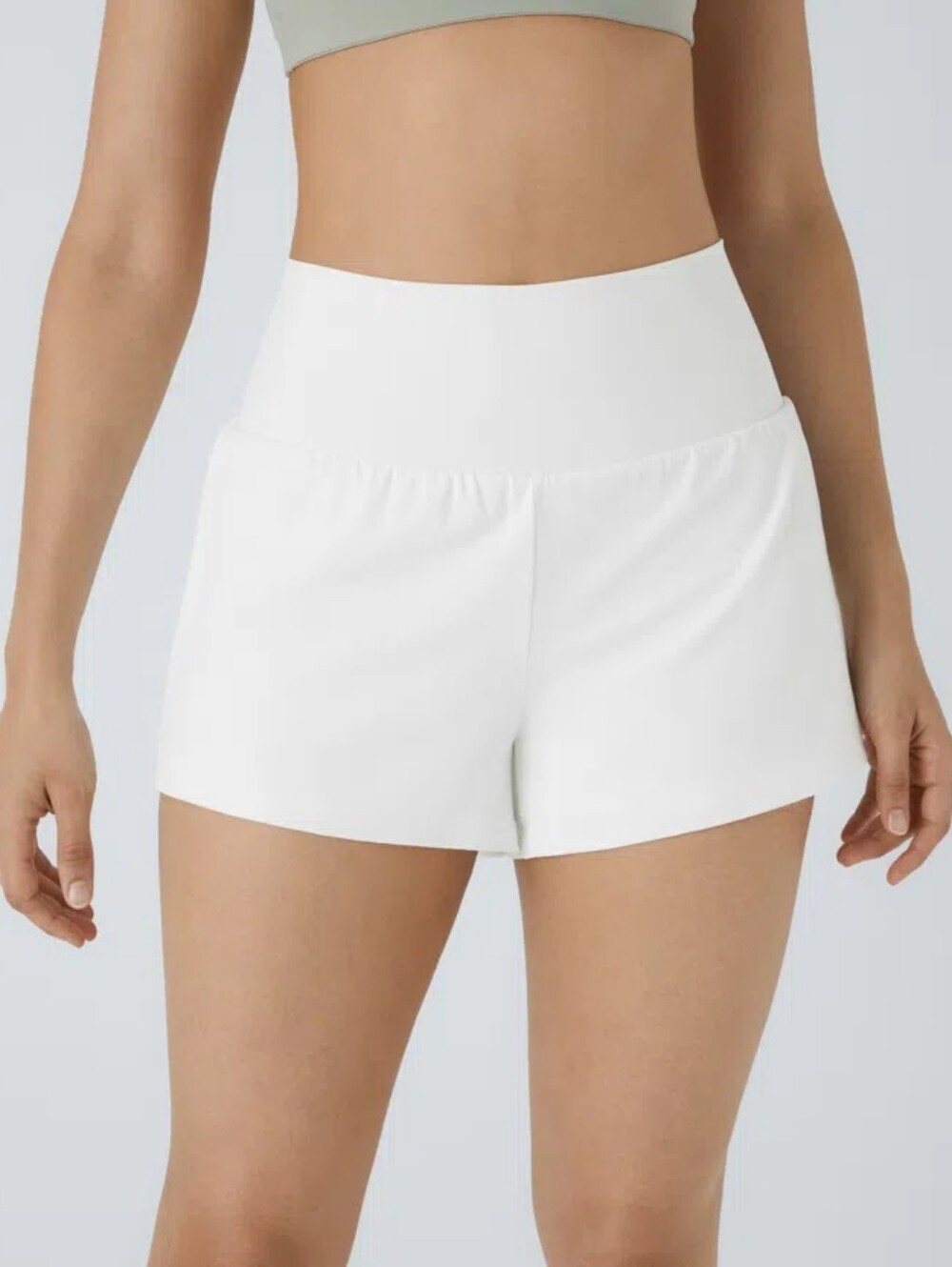 NWT Halara SoftlyZero Airy Super High Waist 3" Shorts In White S